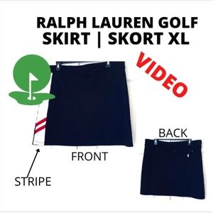 Ralph Lauren Black Skirt with Red and White Stripes